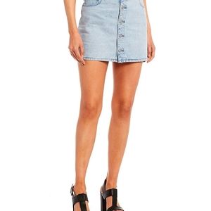 Michael Kors exposed button denim skirt